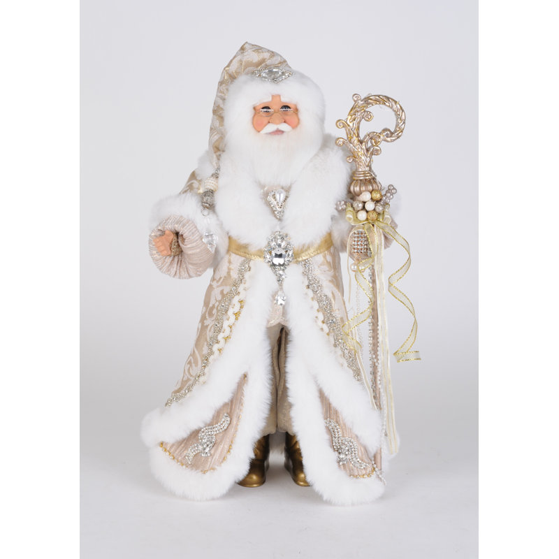 Père Noël royal doré illuminé