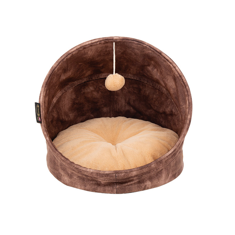 Kensington 100% Polyester Pet Bed, Chocolate