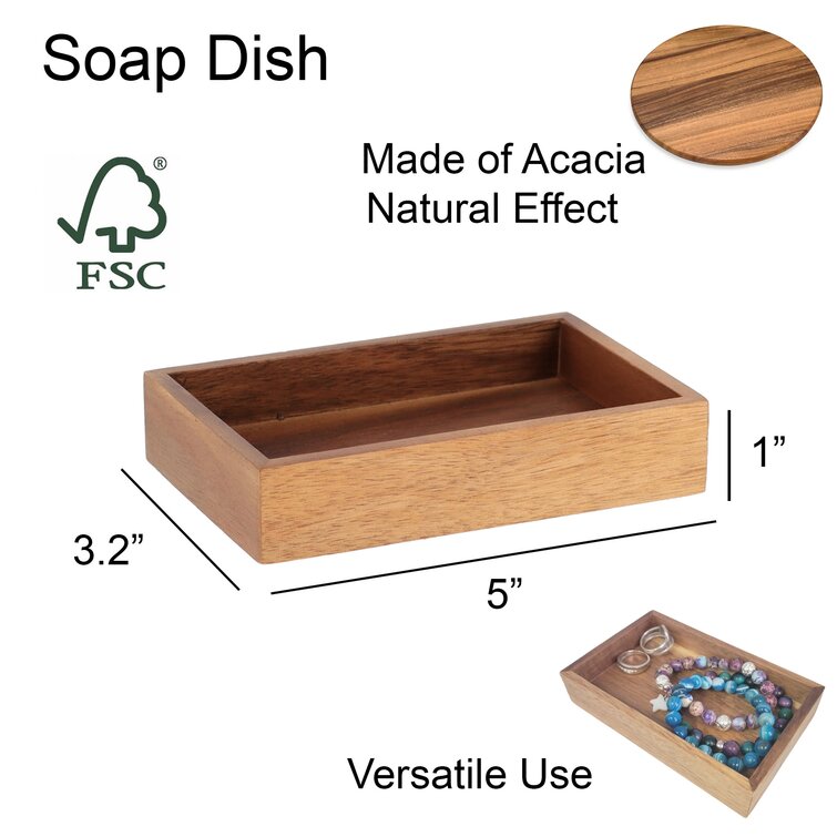 Wooden Soap Dispenser Tray