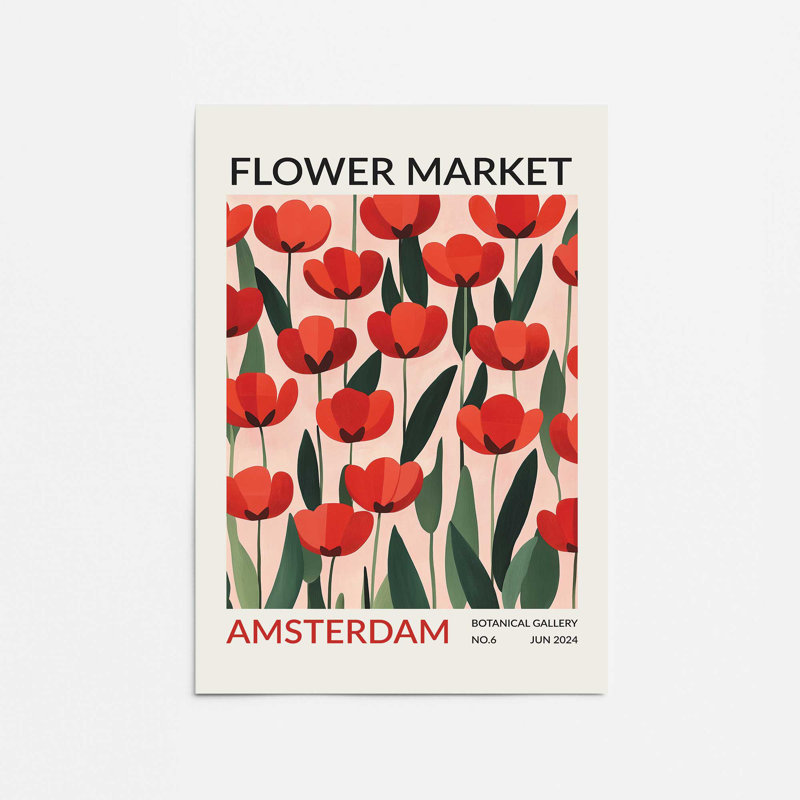 Amsterdam Flower Market I Print , H 20 po x l 16 po, Imprimé sans cadre, Ne s'applique pas