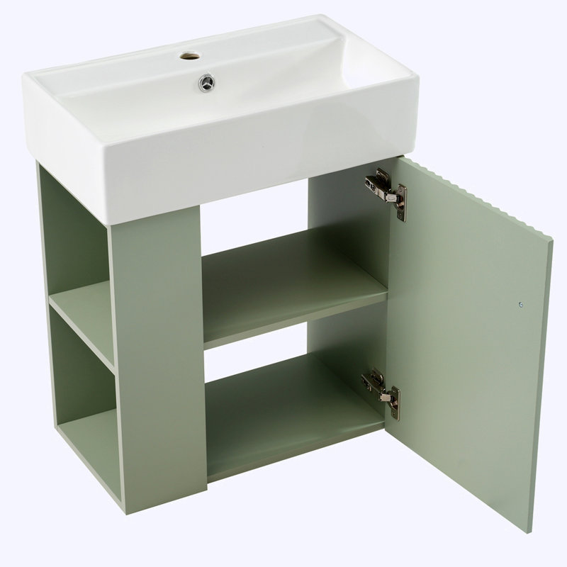Modern Floating Bathroom Vanity with Ceramic Basin