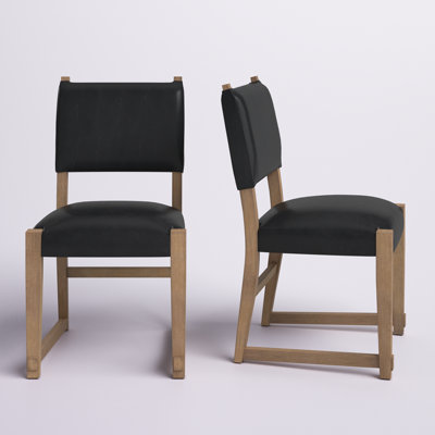 Iresha 18 " H Faux Leather Upholstered Birch Solid Wood Side Chair