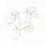 Ensemble de 3 tables basses contemporaines noyer clair-68479255