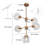 Modern 5-Light Sputnik Kitchen Island Pendant Light