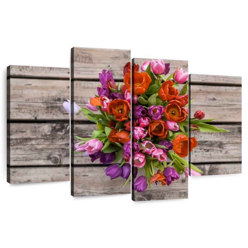 Bouquet de tulipes Harnek, H 22 po x l 36 po