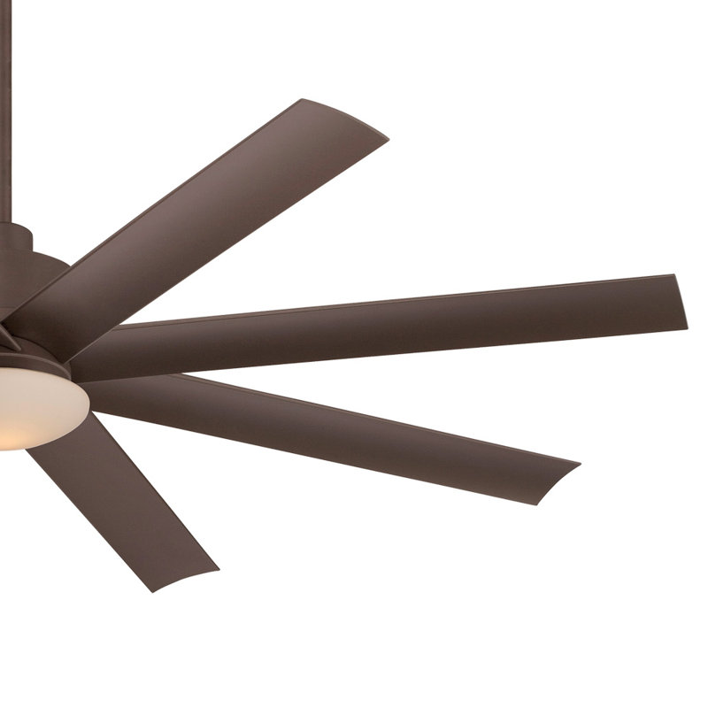 Slipstream 65" 8 - Blade Outdoor LED Smart Standard Ceiling Fan with Remote Control and Light Kit Included, Oil Rubbed Bronze