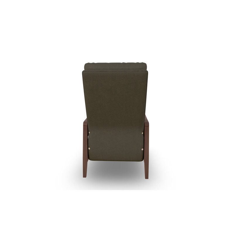Modern High Leg Recliner, Ash, Dark Walnut