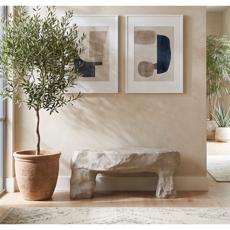 Roman Stone Cast Stone Bench