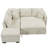 82.6" L-shaped Sectional Pull Out Sofa Bed Sleeper Sofa with Two USB Ports, Two Power Sockets and a Movable Storage Ottoman, Beige