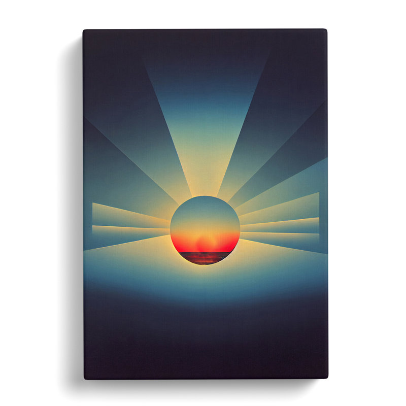 XV1022-4894X Urban Abstract Sunset - Print, No Matte, Wrapped Canvas, 50cm H x 35cm W