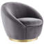 Chaise pivotante en velours performance Buttercup-1638978749