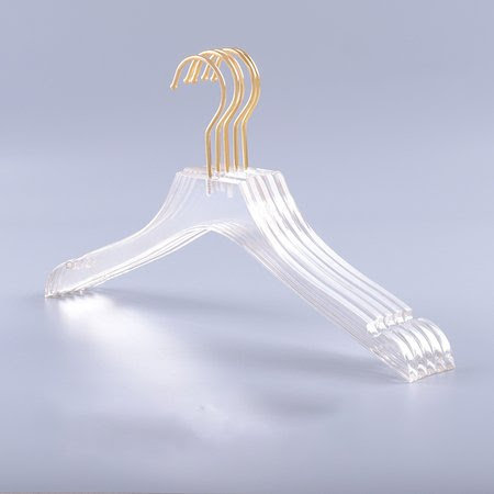 Home Cube USA Homecube Usa Elegant Acrylic Clear Hangers With Gold