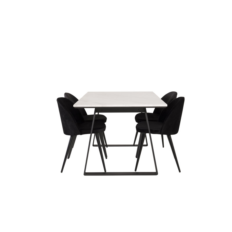 Mabel 4 - Person Dining Set, Black