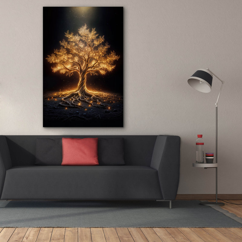  «Tree Glow 3» par Rey Klimt, art mural sur toile, 40 po x 60 po, H 60 po x l 40 po