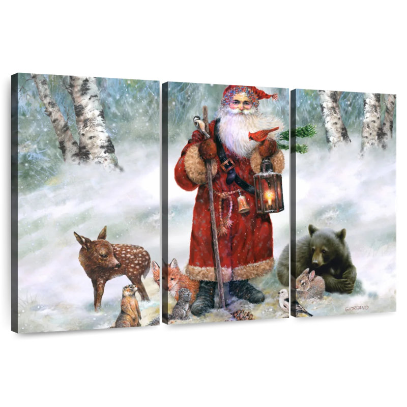 Père Noël Lelend Woodland, H 36 po x l 57 po