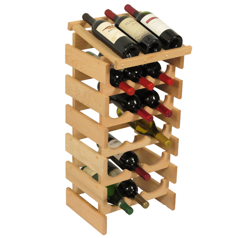 Support à vin Geis, Chêne moyen, H 30,25 po x l 14 po x P 12,87 po