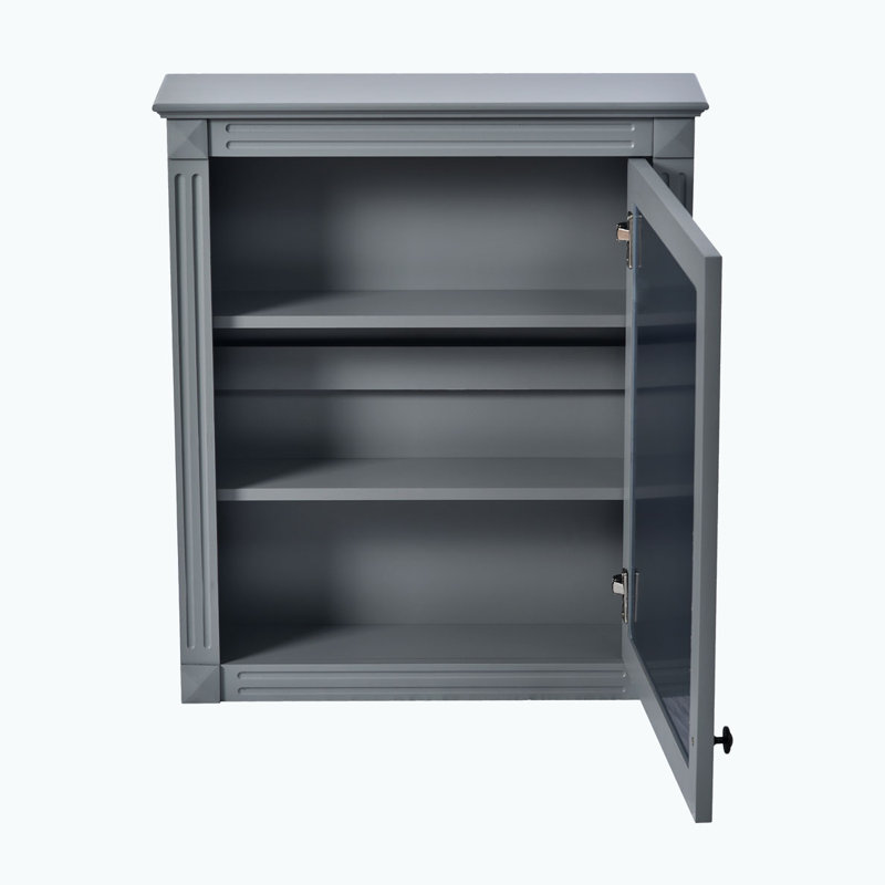 Armoire à pharmacie murale 24 po x 27 po avec miroir, Gris