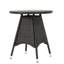 Table bistro d'extérieur - Résine élégante et métal, hauteur 28,04 po, carré 26,31 po, cadre en métal multi-terrasses brun, 26,31 po, 28,04 po