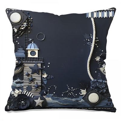 Lighthouse Throw Pillow, Nautical Double Sided Pillows
