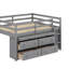 Lit surélevé en bois avec bureau latéral mobile 4 tiroirs et tablettes-1507843045-1507843050