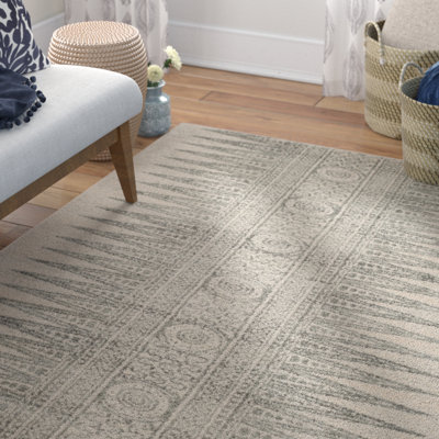 Abbingt Southwestern Ivory/Silver Area Rug