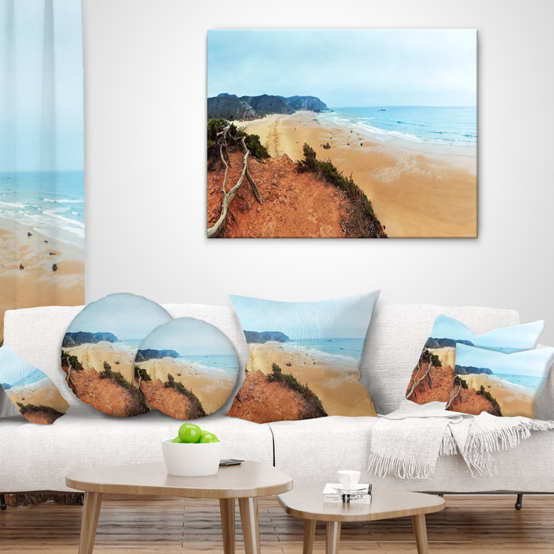 Coussin Beach Beach, 18 po x 18 po, Carré