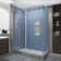 Langham XL 52" - 56" W x 36" D x 80" H Frameless Rectangle Sliding Shower Enclosure
