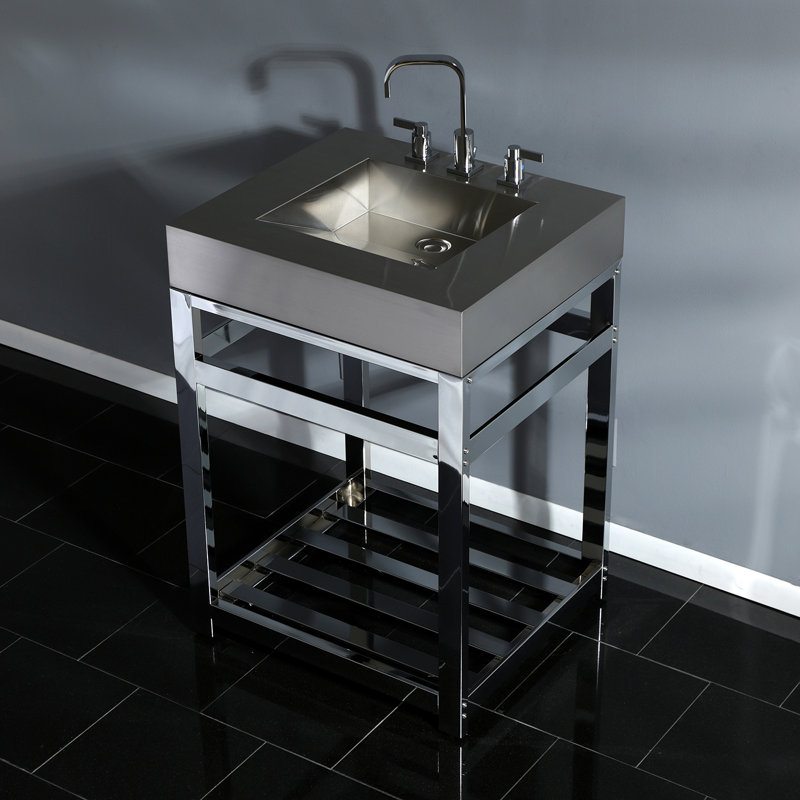Ensemble de meuble-lavabo simple 25 po Fauceture, Chrome poli