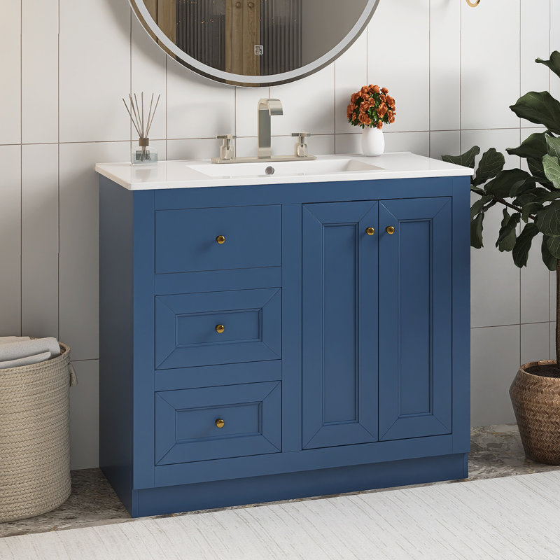 Meuble-lavabo sur pied 36 po avec lavabo en céramique
