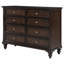 Commode 8 tiroirs Guanciale Chêne foncé