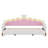 Extending Daybed With LED Lights, Modern Upholstered Daybed With Crown Headboard-446571062