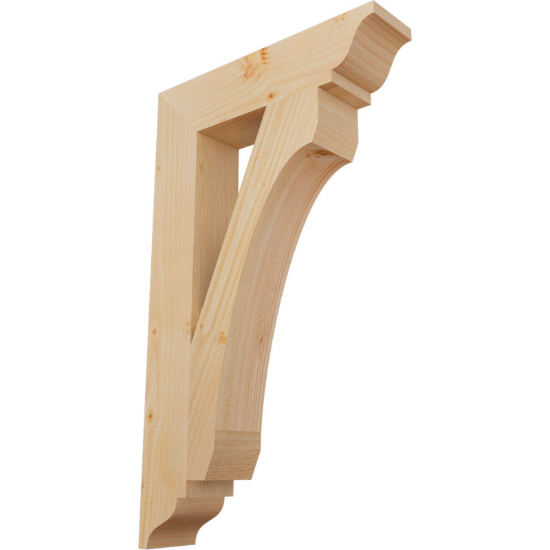Support en bois rustique traditionnel BKTLEC01, Douglas (lisse), H 30 po x l 3,5 po x P 18 po