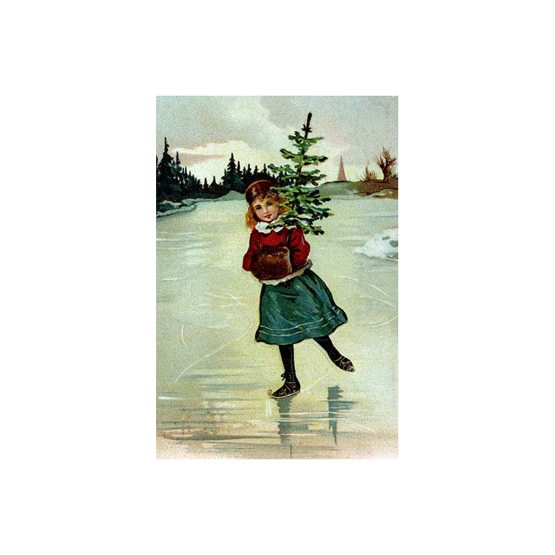 « christmas ice patine », impression