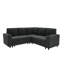 Canapé d'angle en tissu métallisé de 76,5 pouces avec lit gigogne et porte-gobelets-132918173