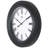 Roman Weave Round Plastic Wall Clock 16 Inches - Black