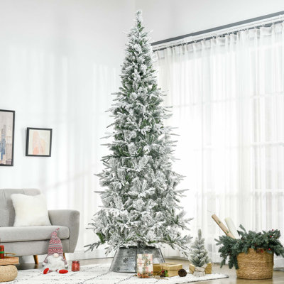 Arbre de Noël artificiel pin enneigé 9 pi avec branches réalistes et 1159 pointes