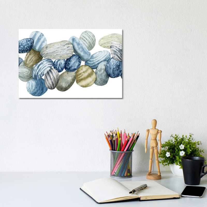 Found Pebbles III by Grace Popp - Wrapped Canvas Painting, 20.32 cm H x 30.48 cm W