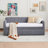 Twin Upholstered Daybed Frame with Trundle-1770055162