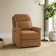 Electric Genuine Leather Power Recliner with Nailhead Trims Built-in USB Port
