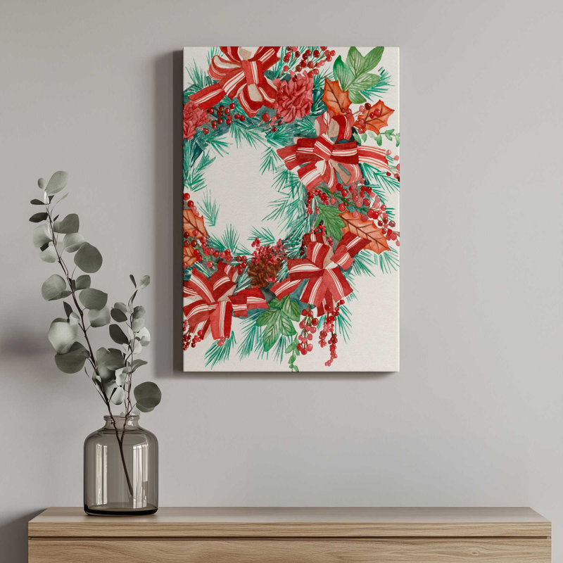 «Yuletide Harmony II» par Melissa Wang, reproduction d'art sur toile, H 16 po x l 12 po, Toile tendue, Ne s’applique pas
