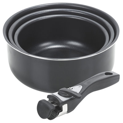 Symple Stuff Melik 3 Pieces Hard-Anodized Aluminum Non Stick Cookware Set