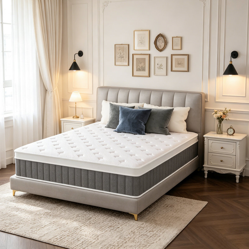 33cm Medium Gel Memory Foam Pocket Sprung 2500 Mattress, Double (4'6)
