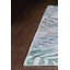 Tapis décoratif à motif floral vert, bleu et blanc-721454699