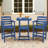 3 Piece Outdoor Adirondack Bar Chairs And Table-1265557292