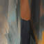 Rideau occultant abstrait orange et bleu IV - Minimalisme-107538281