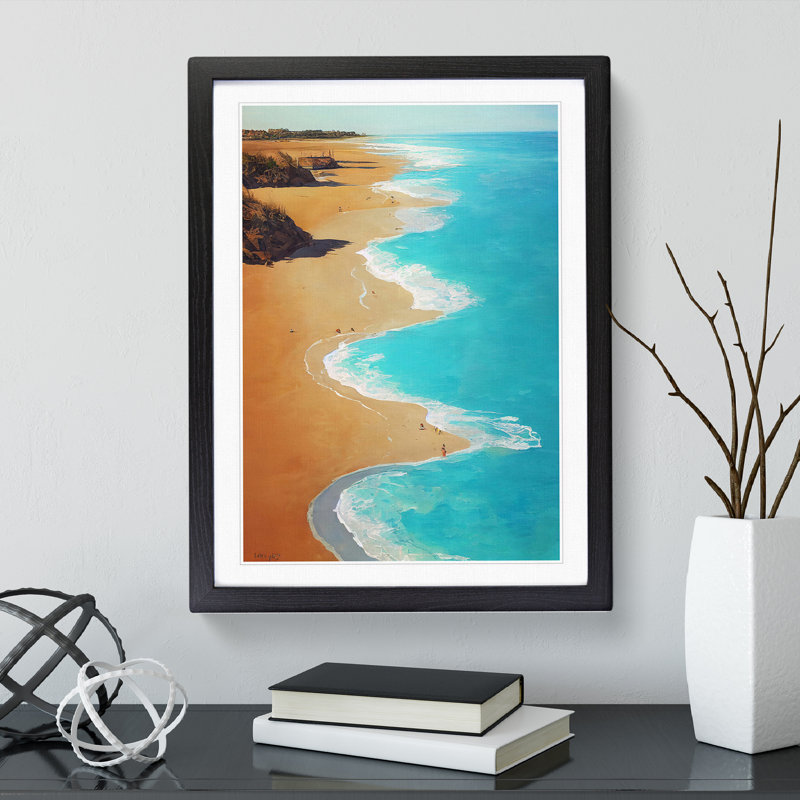 Edge Of The Beach - Single Picture Frame Print, Black, 64cm H x 46cm W