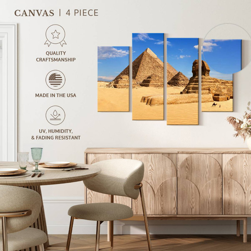 Sphinx And Great Pyramid Of Giza, 42" H x 68" W