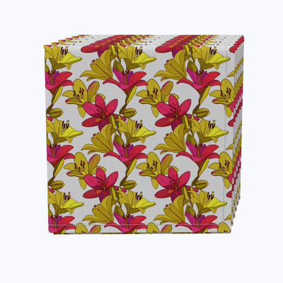 100% Cotton Floral Square Napkin
