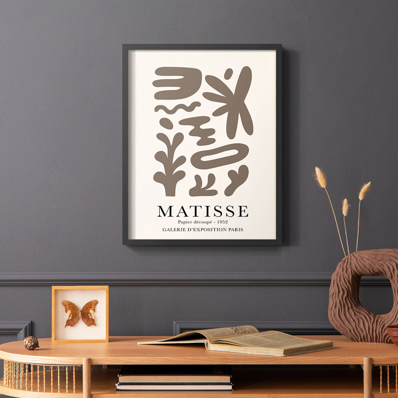 Matisse CCXXVII Framed Print - Solid Wood, Black, 10" H x 8" W