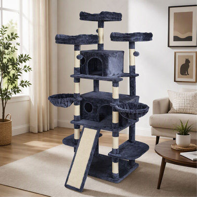 Arbre à chat, 174 cm, tour pour chats d'intérieur avec niches et griffoir